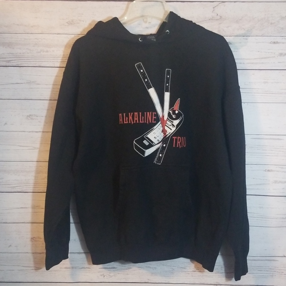 Alkaline Trio Black Hoodie M Knives Stabbing Phone